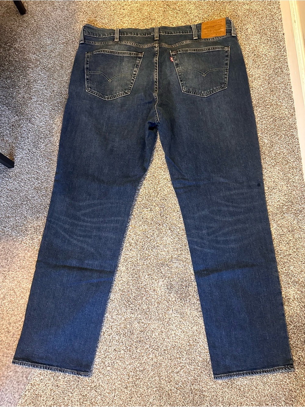 Levi's Men's Straight Leg Dark Blue Jeans - Picture 5 of 7